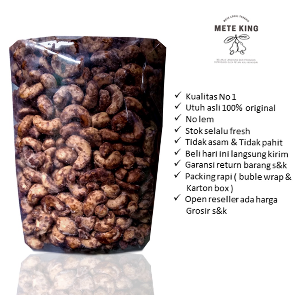 

Kacang mede coklat madu 1kg mete roasted panggang bawang mente mateng rasa gurih asin original mette bakar super jumbo camilan diet makanan ringan terlaris sehat murah wonogiri pedas manis snack utuh menir belah menir