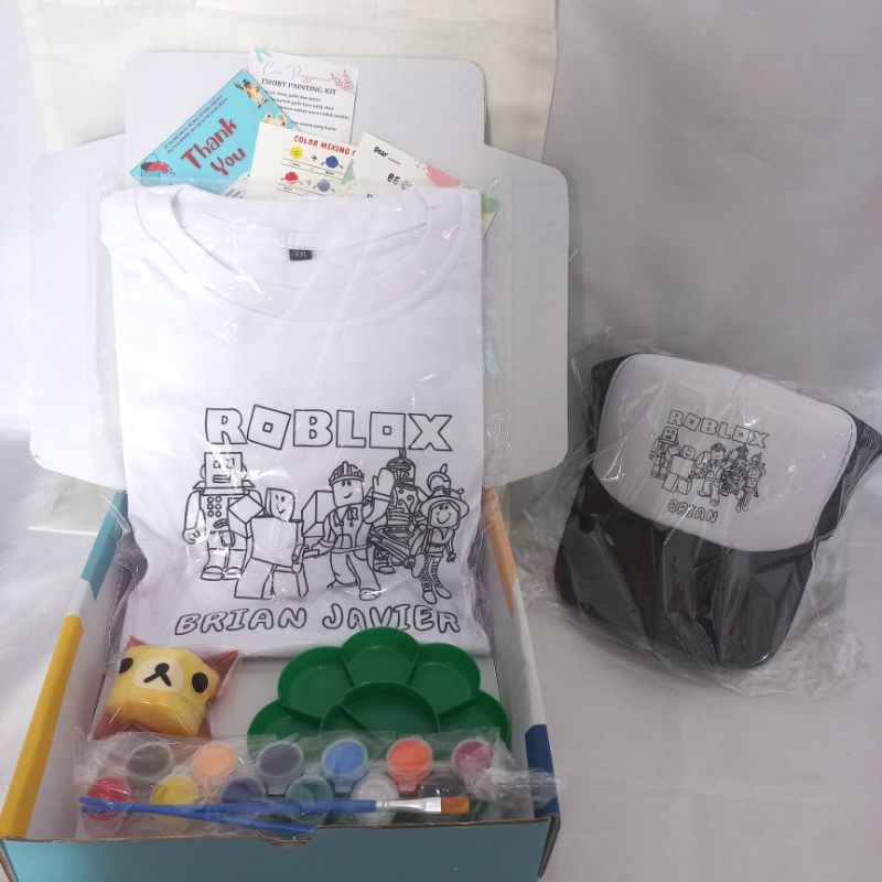 TOPI DAN KAOS LUKIS ROBLOX CUSTOM SATUAN I KADO UNIK