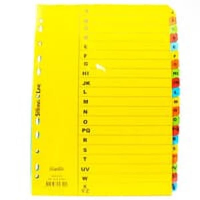 Binder Loose Leaf - Binder Polos - Binder Plastik Divider Bantex A-Z A4 6043 Produk Terbaik