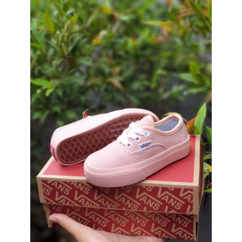 SEPATU VANS ANAK OUTHENTIC FULL PEACH ANAK PEREMPUAN PREMIUM