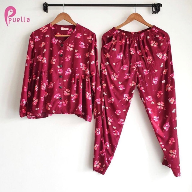 Puella Sleepwear Lolita Maroon Piyama