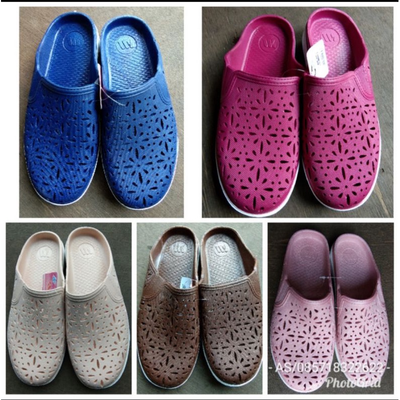 Sepatu Sandal Selop Wanita Buftong Karet Ibu-Ibu Santai Yumeida 8031 36 37 38 39 40 41