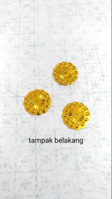 Payet Manik Roda 25 mm - Emas / Perak (5 gram)