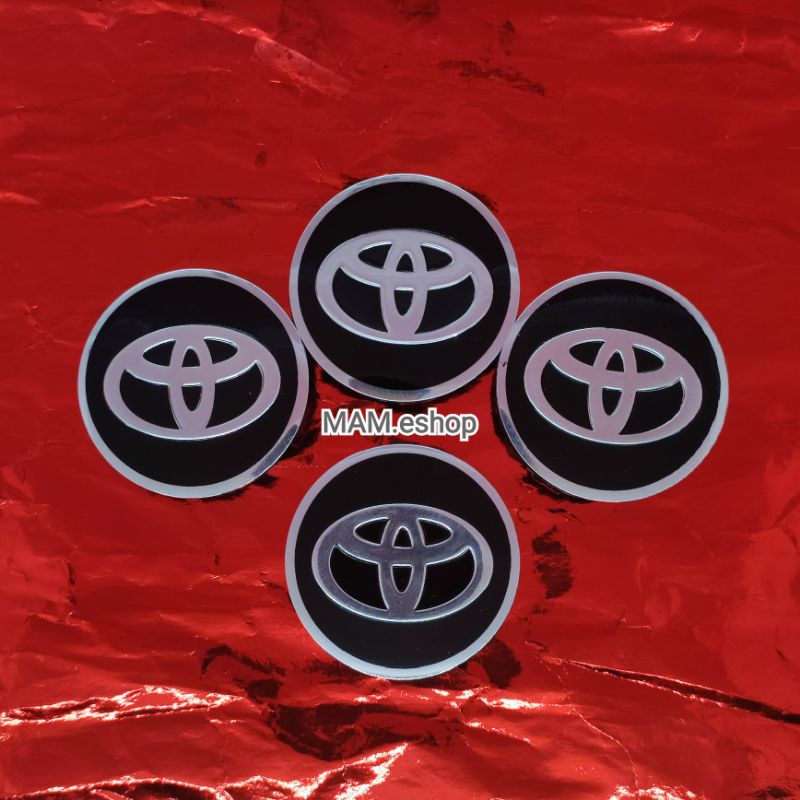 Dop Toyota Wheel Dop Agya Calya Sienta Plat Black Chrome isi 4pcs Penutup Velg Mobil