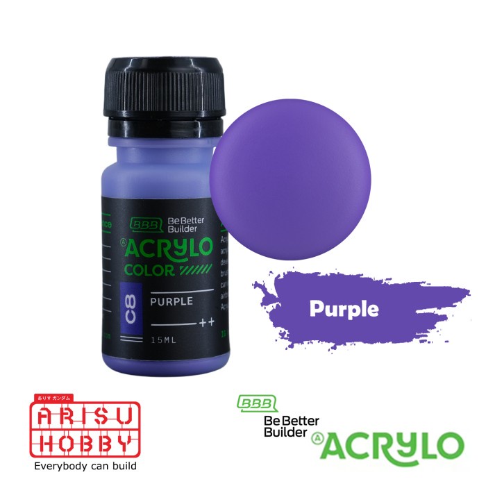 

ACRYLO COLOR PURPLE C8 Acrylic Paint Color Cat Gundam
