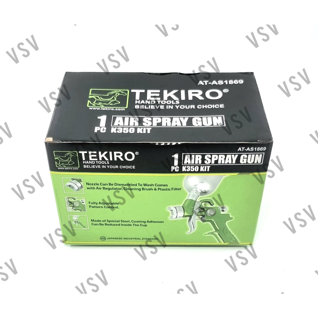 TEKIRO Spray Gun K350 KIT Semprotan Cat Spet Cat Tabung Atas Alat Semprot Cat