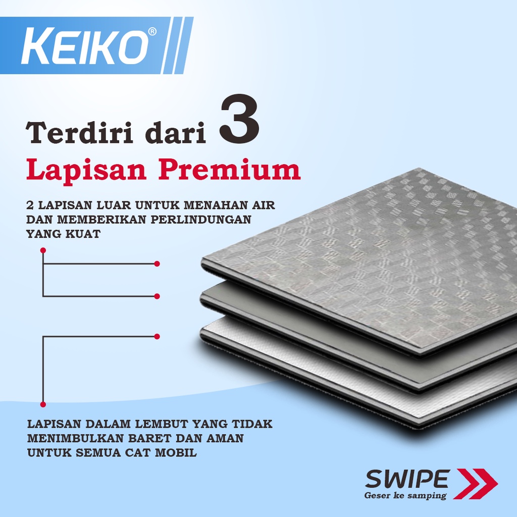 Sarung Cover Selimut 3 Layer Lapis Penutup Tutup Body Mobil Outdoor Waterproof HRV Keiko Deluxe