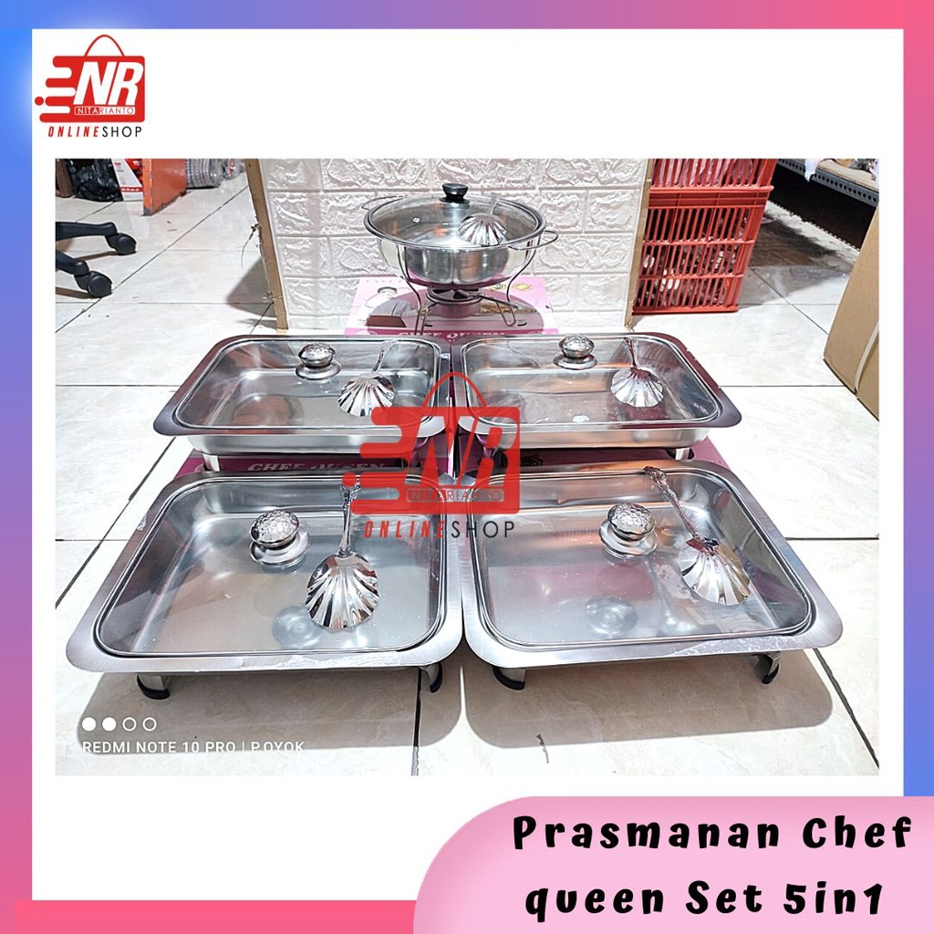 Prasmanan Set Tutup Full Kaca / Prasmanan Set 6 in 1 / Prasmanan Set 5 in 1