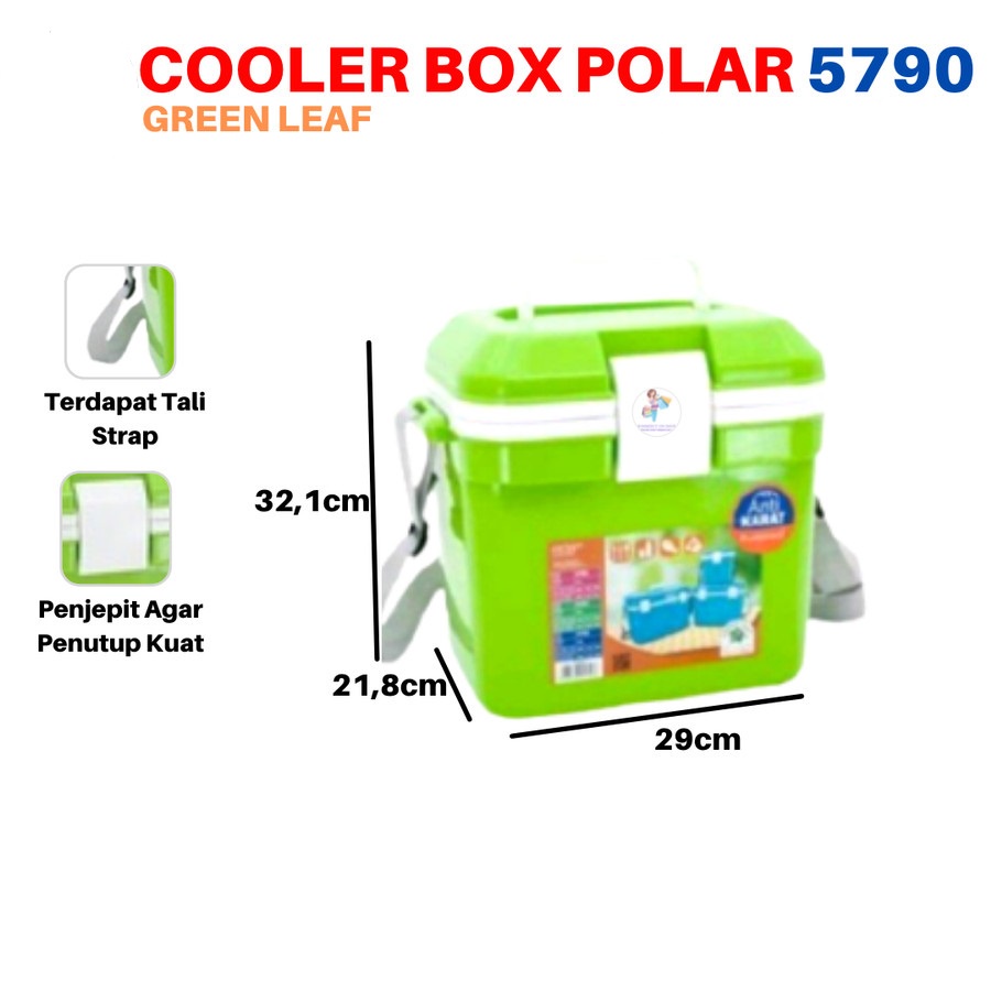 GREEN LEAF Cooler Box 6.5 Liter - 5790 - Termos Pendingin Es - Polar Cooler