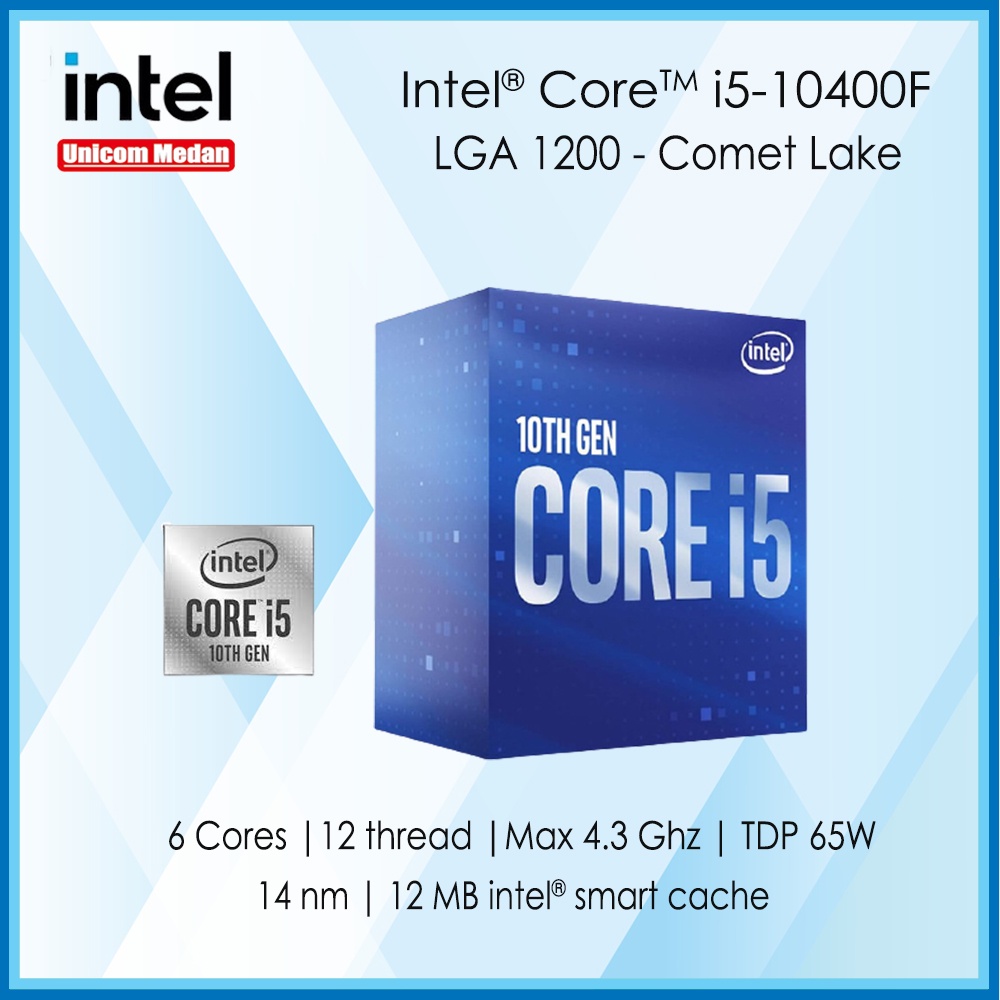 Intel Core i5 10400F 6 Core 12 Thread Comet Lake - LGA1200