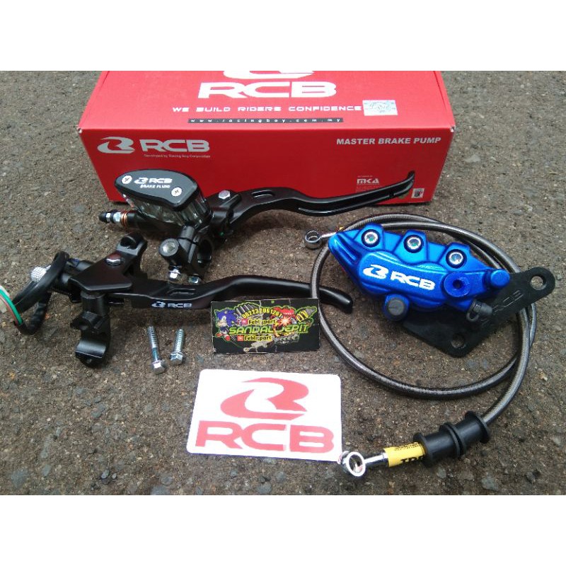 PAKET SET MASTER REM RCB 14MM SET HANDLE KOPLING RCB E2 DAN CALIPER KALIPER RCB S SERIES 2 PISTON KA