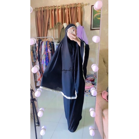 MUKENA POLOS RENDA 2in1