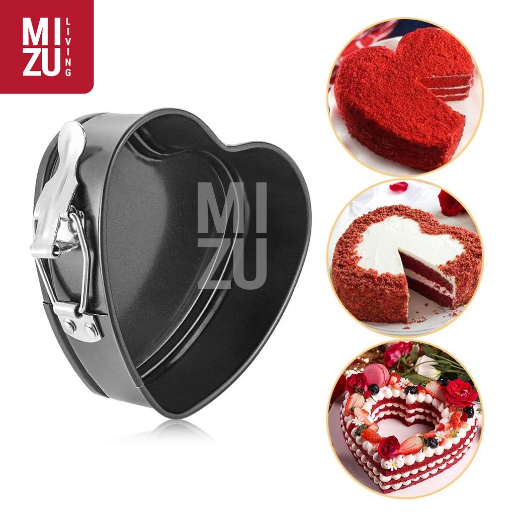 AISHITERU 3in1 SET Loyang Kue Love Heart Bongkar Pasang Non-Stick Spring Form Baking Pan