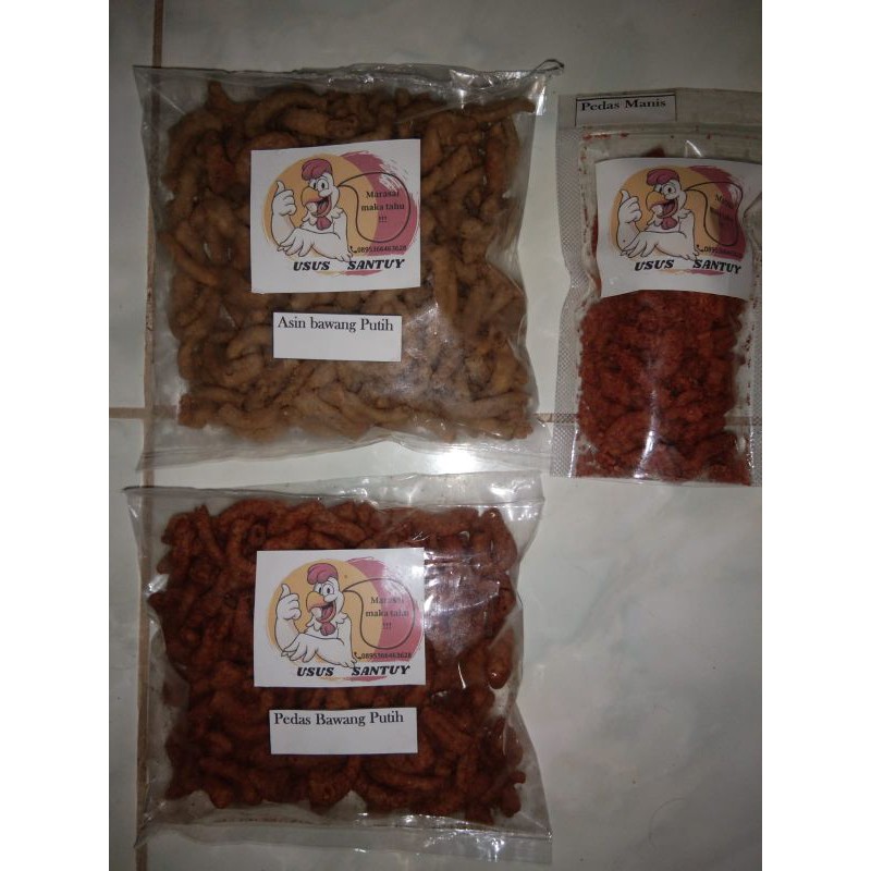 

Jualan ibu keripik usus santuyy 1/4 kg atau 250 gr