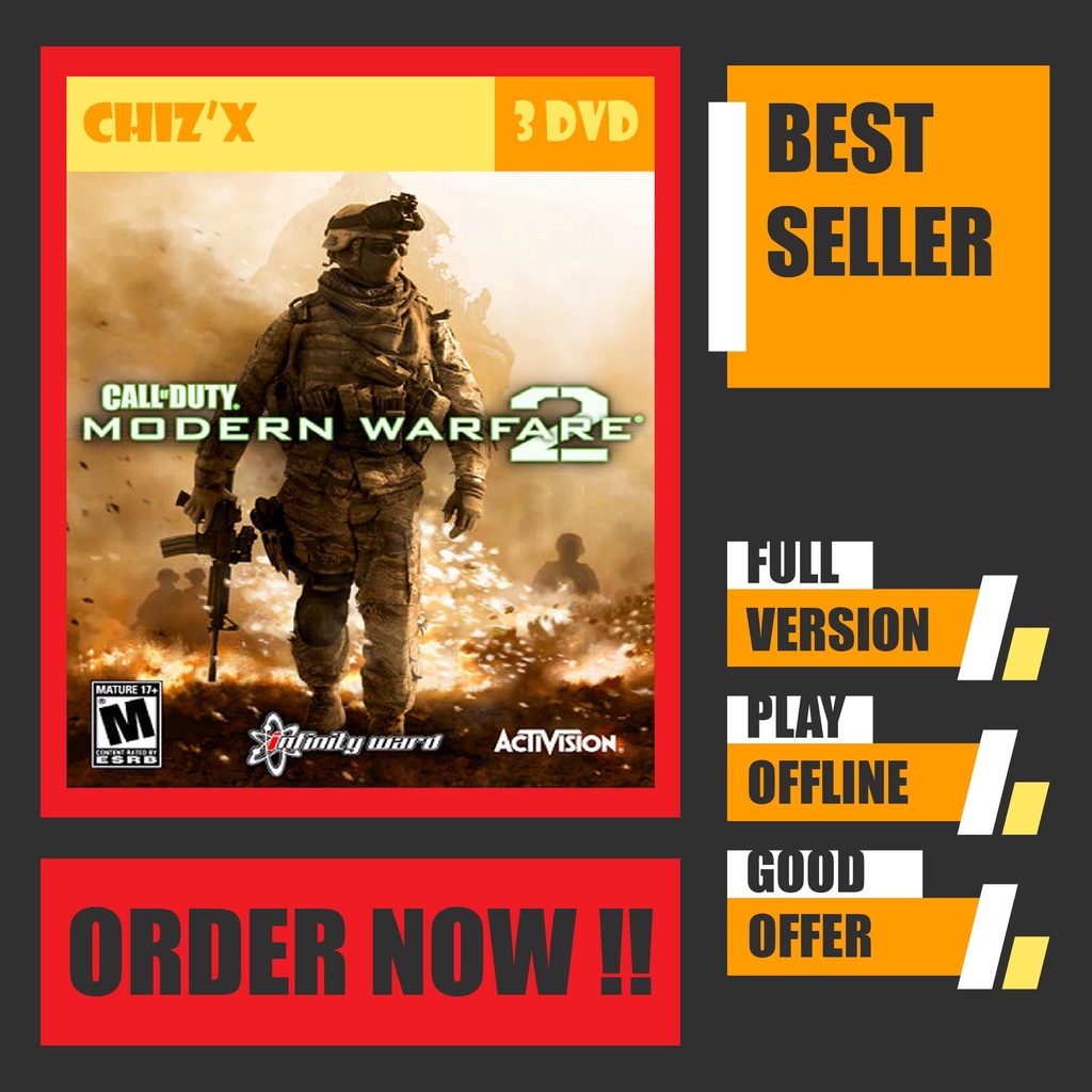 DVD Call Of Duty Modern Warfare 2 COD MW 2 PC UNORIGINAL