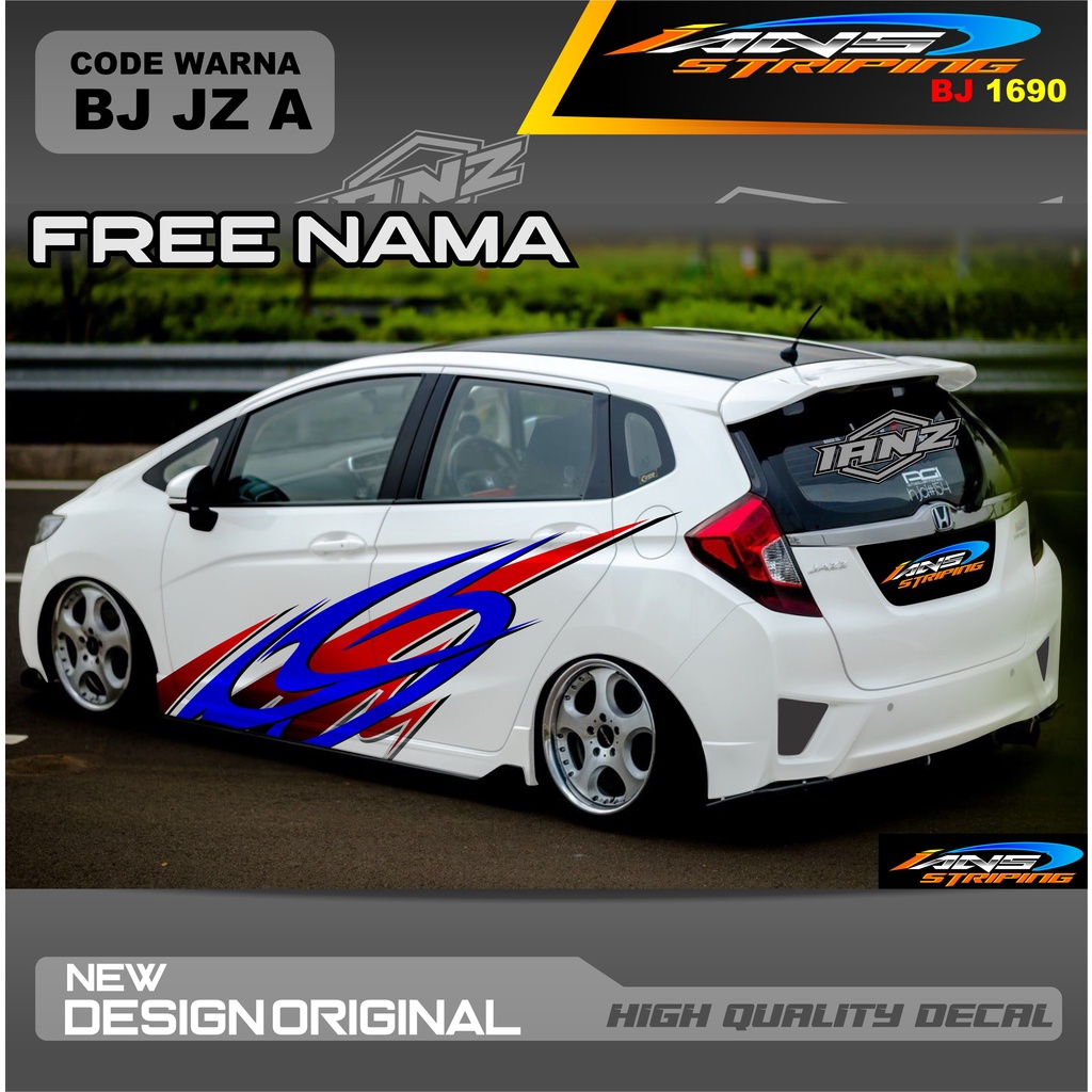 STIKER DECAL MOBIL HONDA JAZZ JES AYLA AGYA / STIKER MOBIL TERBARU / VARIASI STIKER MOBIL