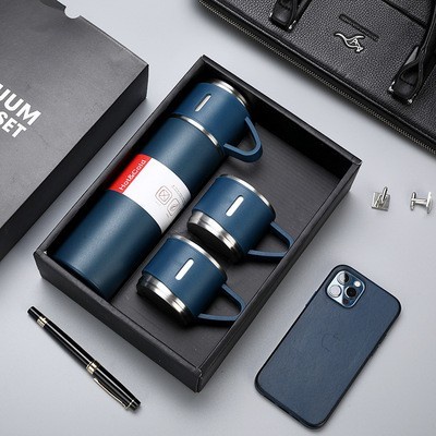 Termos Vacum Set Cangkir -Termos Stainless Steel - Vacuum Flask Set