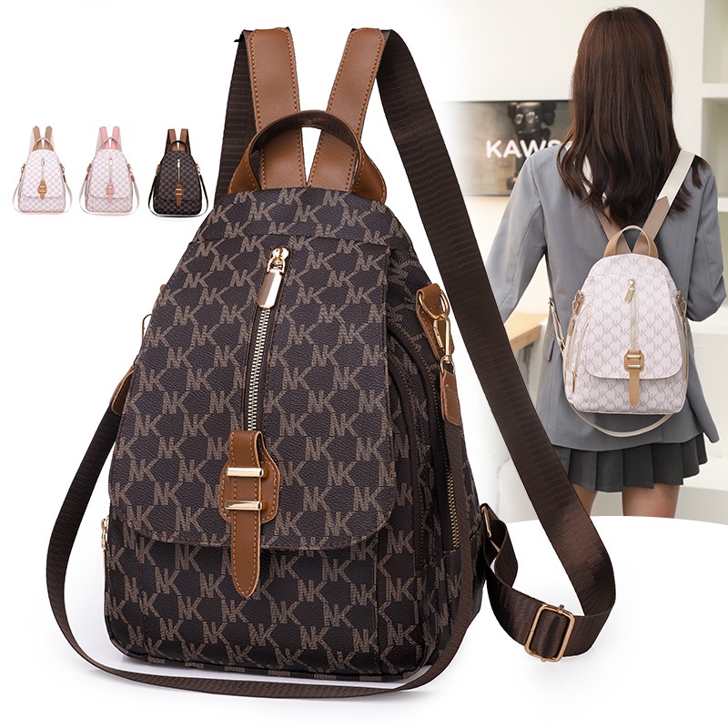 tahan air Tas Ransel Wanita Kulit buatan waterproof Multifungsi Tas Selempang Bahu Backpack women kecil Ransel women shoulder bags import 1008