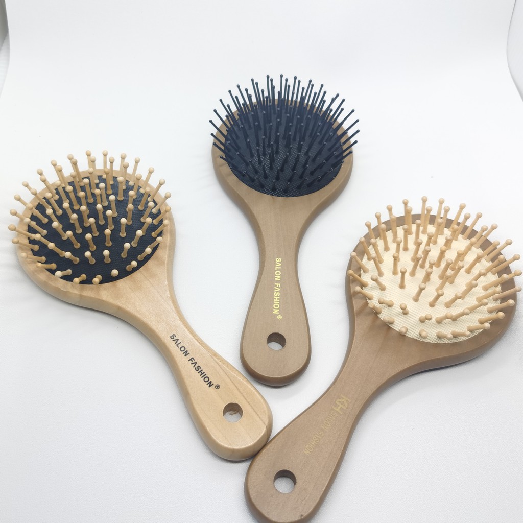 SISIR KAYU KOREA BULAT PREMIUM TAHAN LAMA WOOD COMB