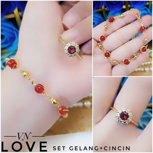 xuping set perhiasan lapis emas 24k 0102h