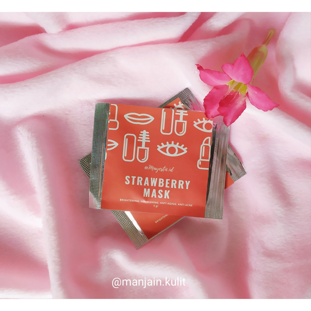 STRAWBERRY NATURAL MASK 100% ORGANIC / MASKER ORGANIC STRAWBERRY 5GR