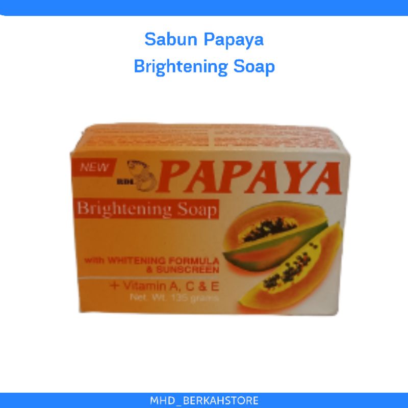 Papaya Sabun Papaya Soap Papaya Brightening Soap 135gr Sabun Papaya Pemutih Wajah