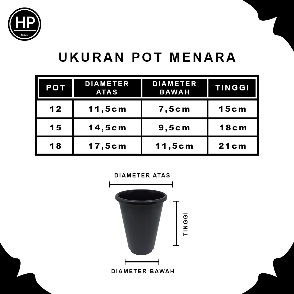 HPP - POT TOWER 15 - POT MENARA - POT PANJANG - POT HIAS - POT TANAMAN - POT PLASTIK - POT