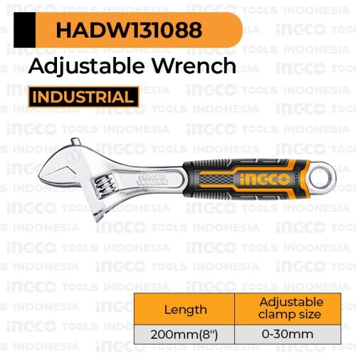 INGCO HADW131088 Kunci Inggris Gagang Lapis Karet Ukuran 8 Inch