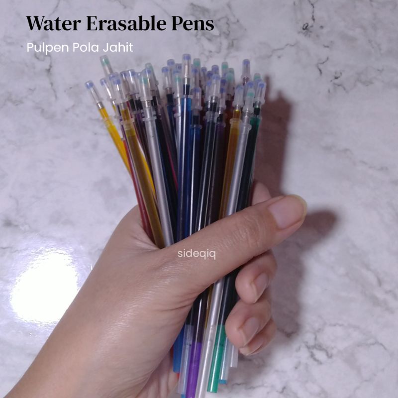 

Tinta Pola Jahit, Water Erasable Pen, pena pulpen dapat dihapus dengan air