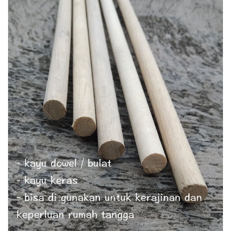 Jual 5pcs Kayu Dowel 7mm X 40cm Kayu Maket Kayu Keras Kayu Stik Bulat 0