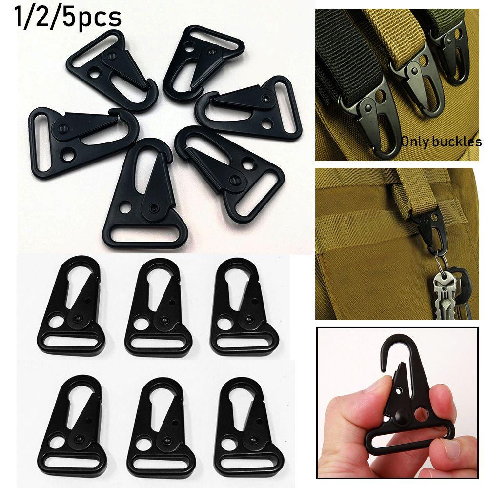 Wonder1 /2/5pcs Carabiner Zinc Alloy Ransel Travel Kit Aksesoris Luar Ruangan Klip Sabuk