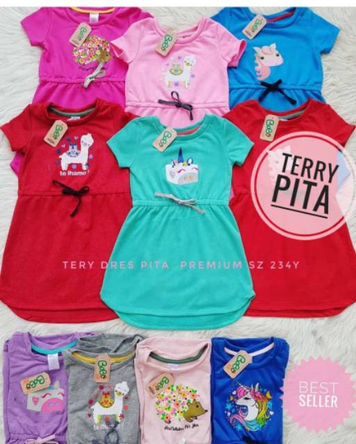 Dress perempuan BRANDED usia 1-4 tahun TERLARIS-6