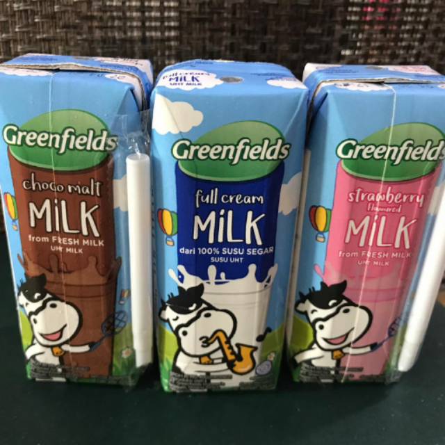 

Susu UHT Greenfields 125ml Isi 40 - Fullcream/Coklat/Stoberi