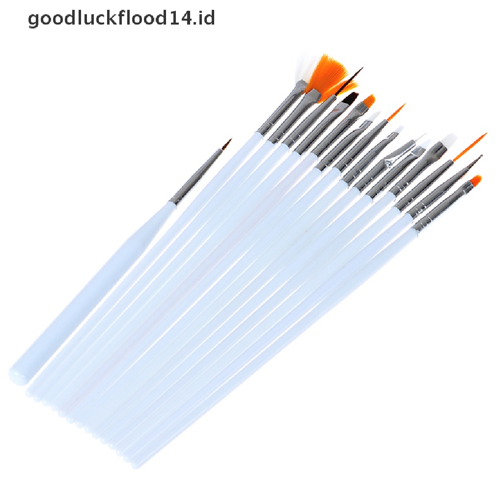 [OOID] 15Pcs Nail Pens UV Gel Design Painting Art Brush Set for Salon Manicure DIY Tool   ID