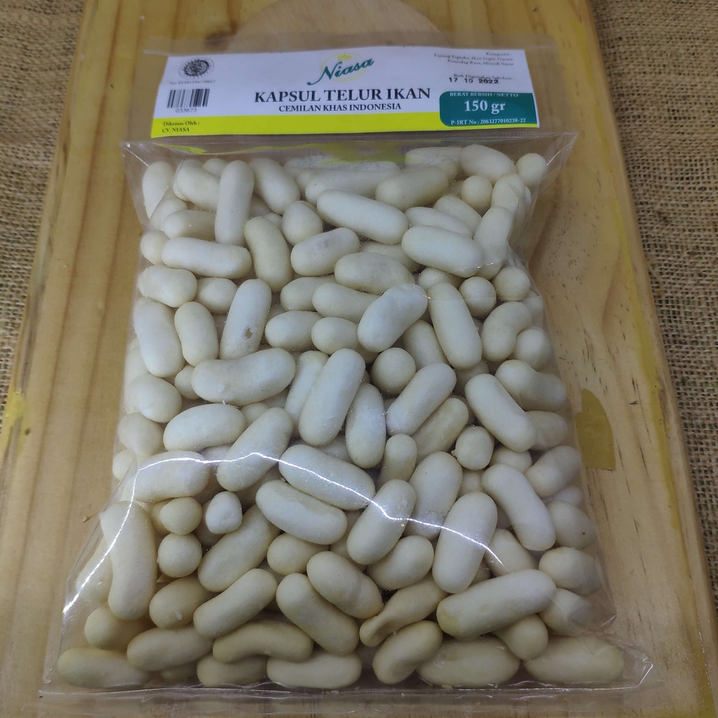 

Kapsul Telur Ikan (150gr) - Aisyah Cake