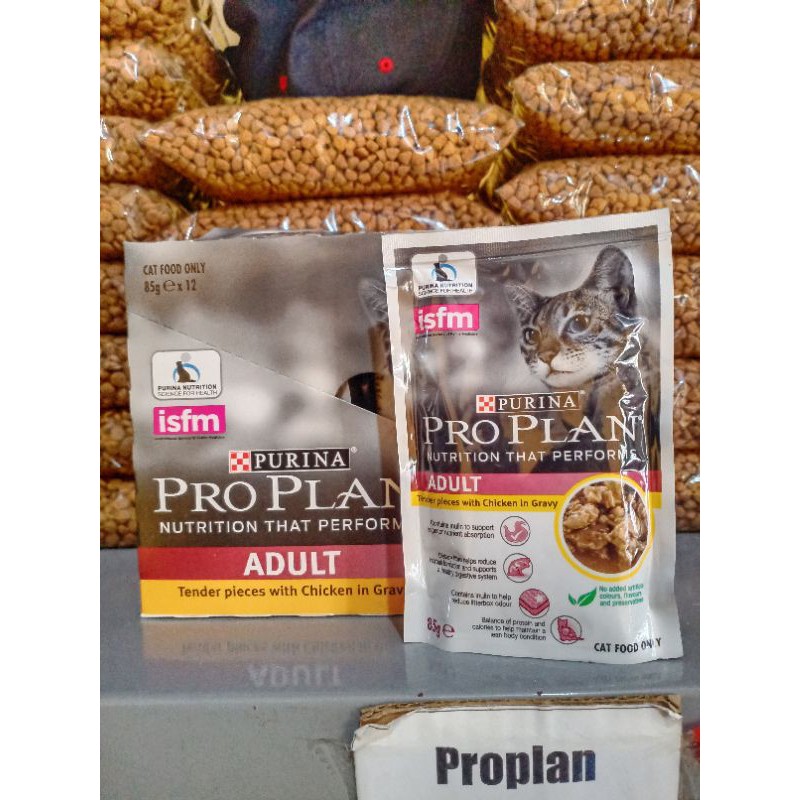 Proplan pro plan wet food makanan basah sachet 85 gr 85gr