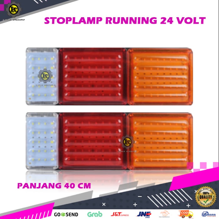 Lampu Running Belakang Variasi Mobil Truk Stoplamp Rem 24 Volt