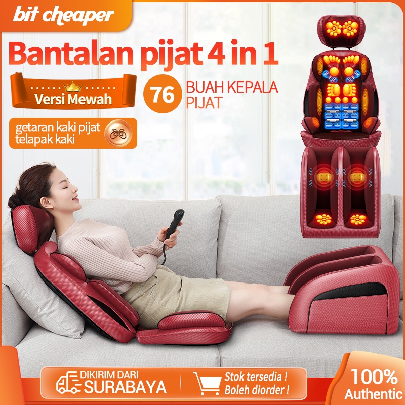 BENBO Bantalan Pijat Seluruh Tubuh/Bantal Pijat Sofa Kursi Pijat/Bantal Pijat Elektrik/Bantal Pijat Portabel