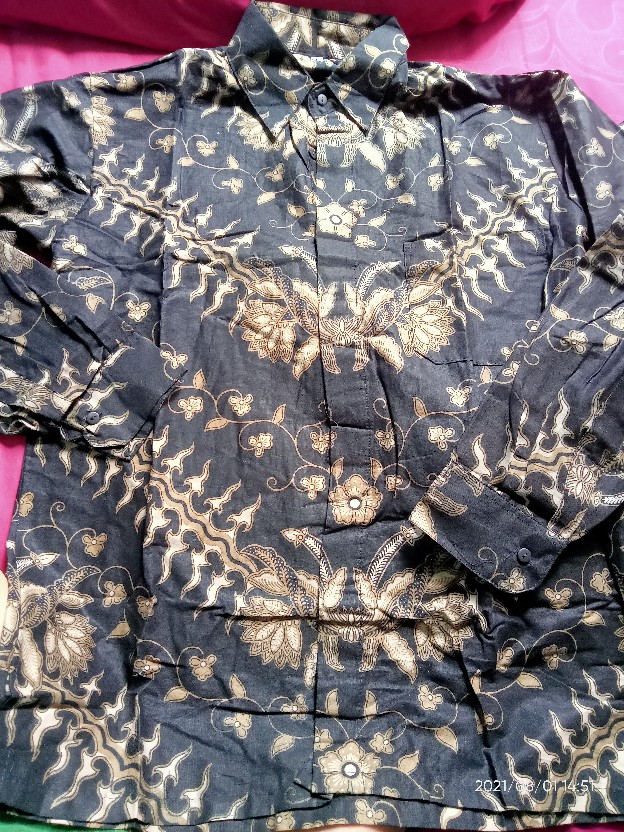 Kemeja Batik Pria Lengan Panjang Size M L Xl Xxl Kemeja Batik Bswart