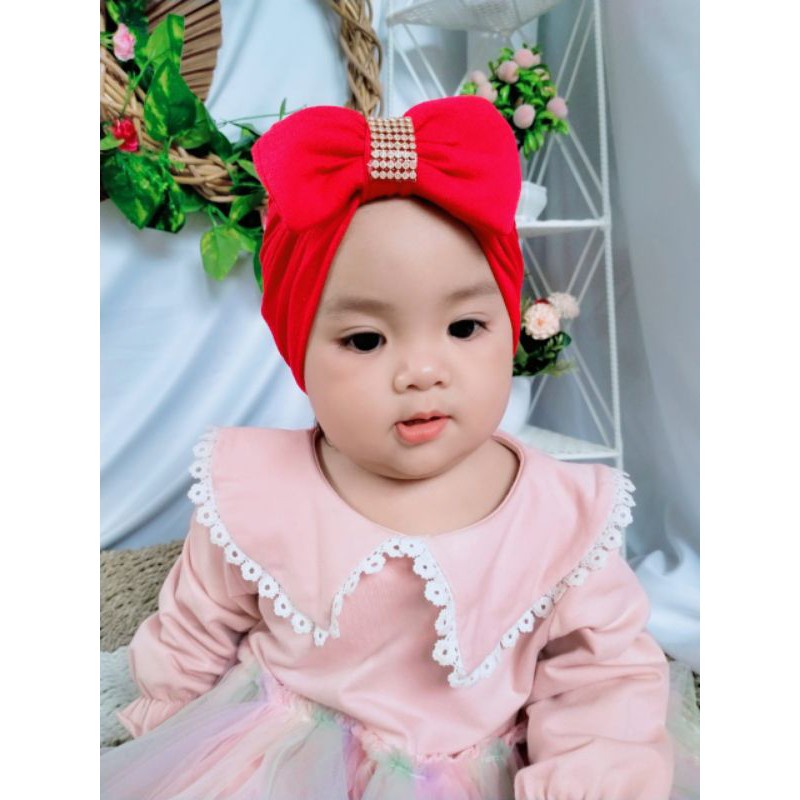 Turban Swarosky| Ciput Mutiara | Ciput Lucu | Turban anak