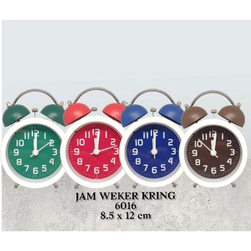 Jam beker kring 2 warna jam weker jam meja jam minimalis