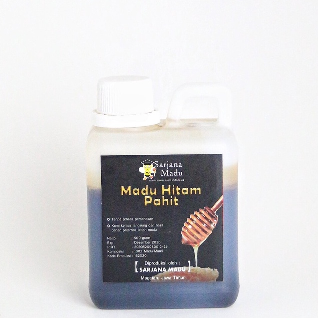 

Madu Hitam Pahit Herbal 500 Gram Sarjana Madu - Madu Herbal Alami