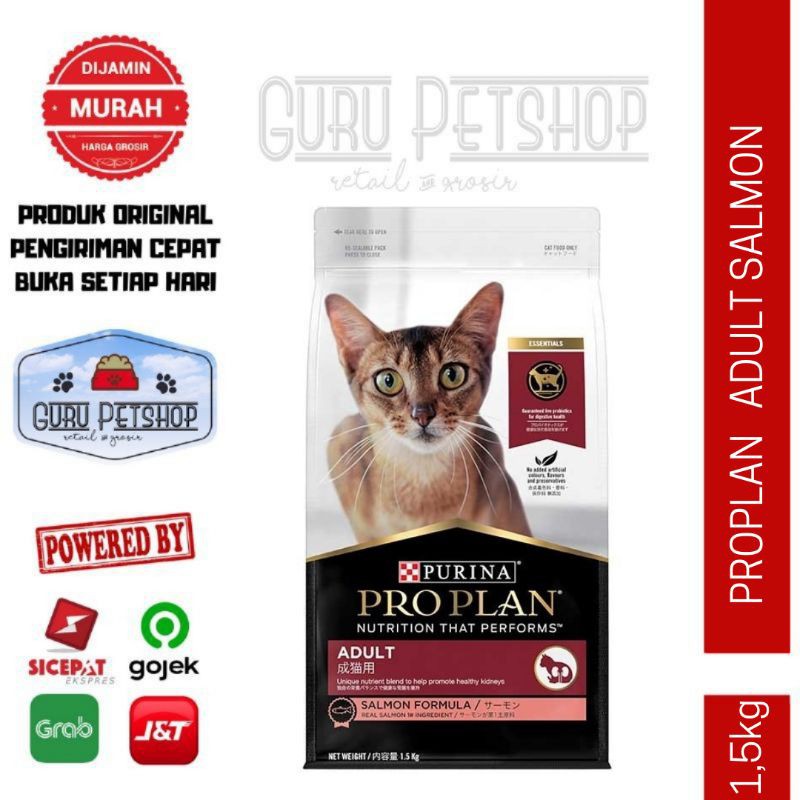 Pro Plan Cat Adult Salmon 1.5kg Freshpack / Proplan Cat Salmon Adult 1.5kg / Makanan Kucing Pro Plan