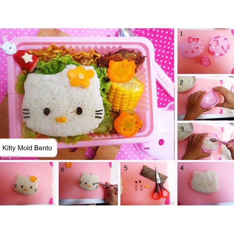 Cetakan Nasi Bento 3 in 1 Karakter - Rice Mold