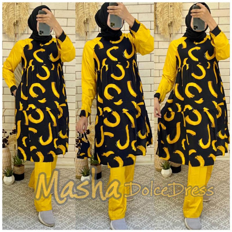 Daster Arab DOLCE MASHA Baju Setelan Tunik Rayon