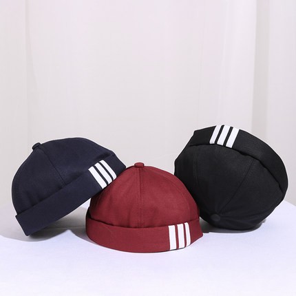 ready stock bonnet】 Brimless cap Vintage Cap Unisex Beanie Hat Sailor Cap Murni Cotton Skull cap Beberapa Warna fashion couple cap