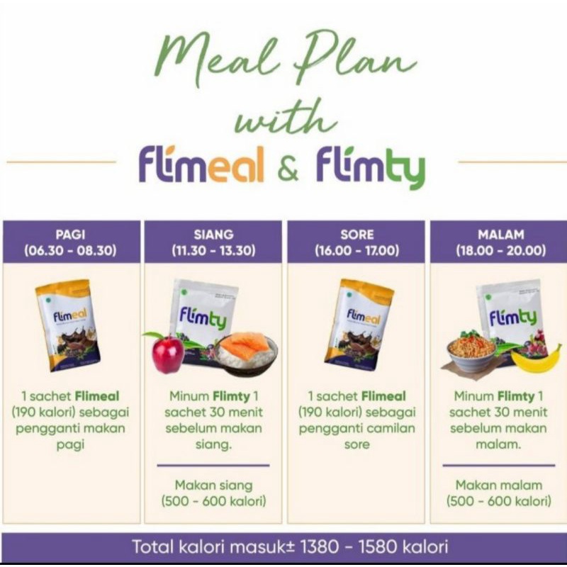 Flimeal Diet 2 Box (24 Sachet) BPOM Meal Replacement Free Shaker Coklat - Coklat Susu