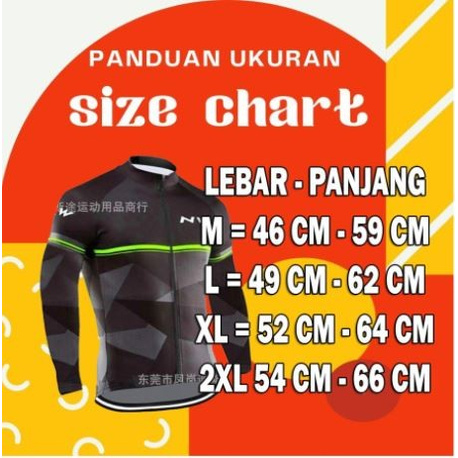 Baju Jersey Cycling Sepeda Lengan Panjang Import NW Pria Premium III...