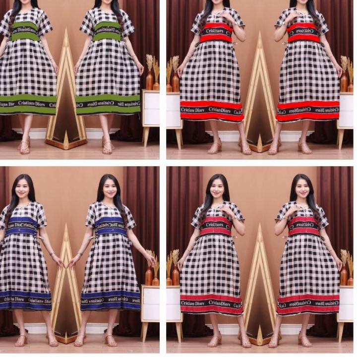 Koleksi Terbaru.. Dress midi // dress Arken // midi dress // bahan santung // gamis midi // dress wa