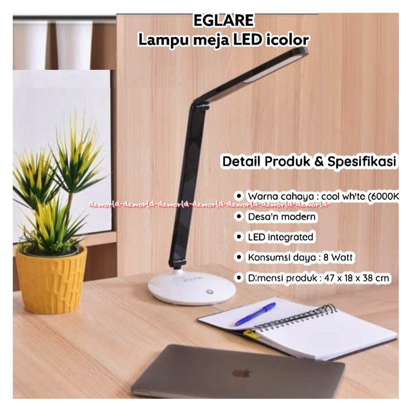 Eglare Lampu Belajar Led Icolor Schematic Lampu Meja Led Modern Lampu Baca Led Silver Gold Kuning Emas Hitam Black